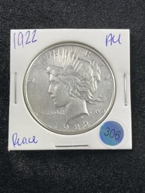 1922 AU Peace Silver Dollar Coin