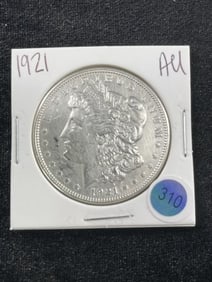 1921 AU Morgan Silver Dollar Coin
