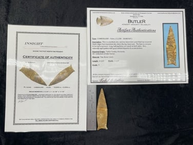 4 & 3/8" Cumberland with Robert Butler COA and Insight COA from Taylor County, Kentucky ex - Edie