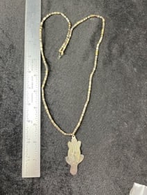 Trade Beads with Beaver Pendant