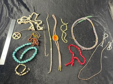 Group of Trade Bead Necklaces, etc