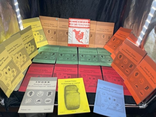 Large group of Central States Journals, etc: KEY WORDS: INDIAN ARTIFACT ARTIFACTS ARROWHEAD ARROWHEADS NATIVE AMERICAN MISSISSIPPIAN QUAPAW CADDO POTTERY COINS MORGAN DOLLAR PEACE DOLLAR SILVER COINS Arkansas. Now taking in consignments for pre-