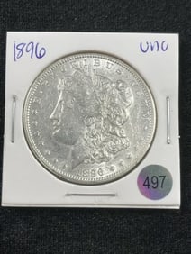 1896 UNC Morgan Silver Dollar Coin