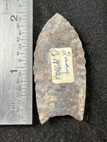 Very Nice Folsom Indian Artifact Arrowhead