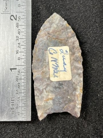 Very Nice Folsom Indian Artifact Arrowhead (1 of 3)