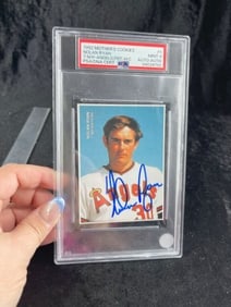 1992 Mothers Cookies Nolan Ryan Hand Signed Authentic Autograph Baseball Card