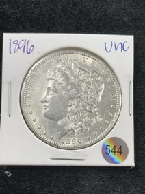 1896 UNC Morgan Silver Dollar Coin