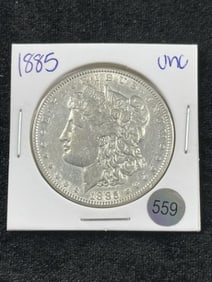 1885 UNC Morgan Silver Dollar Coin