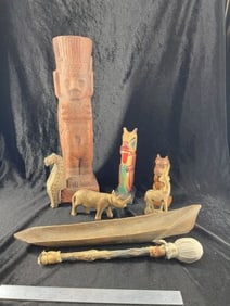 Group of Wooden & Ceramic Southwest items