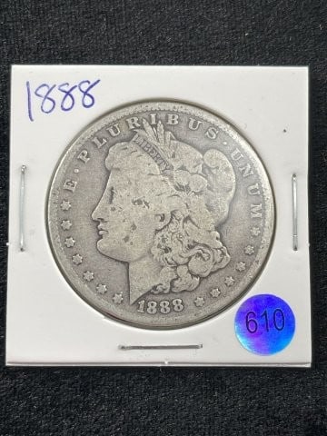 1888 Morgan Silver Dollar Coin (1 of 2)