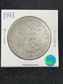 1881 Morgan Silver Dollar Coin