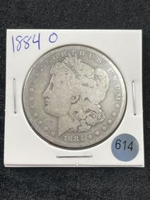 1884 O Morgan Silver Dollar Coin