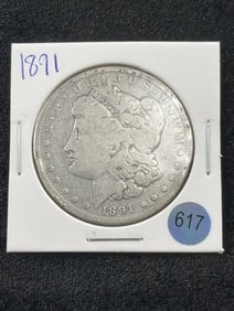 1891 Morgan Silver Dollar Coin