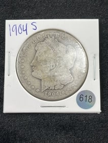 1904 S Morgan Silver Dollar Coin