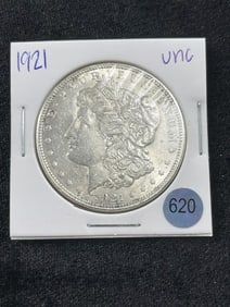1921 UNC Morgan Silver Dollar Coin