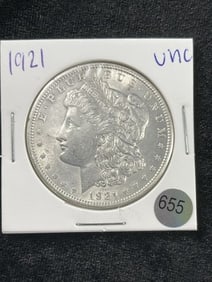 1921 UNC Morgan Silver Dollar Coin