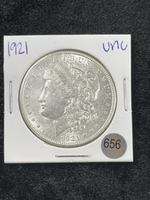1921 UNC Morgan Silver Dollar Coin