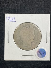 1902 Barber Half Dollar Coin