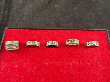 5 Sterling Rings