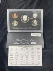 1992 United States Mint Silver Proof Set