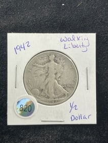 1942 Walking Liberty Half Dollar Coin