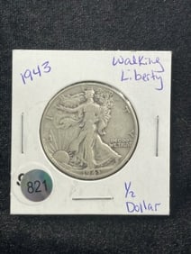 1943 Walking Liberty Half Dollar Coin