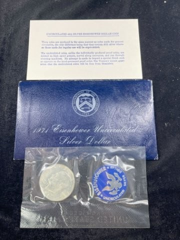 1971 Eisenhower Uncirculated Silver Dollar (1 of 1)