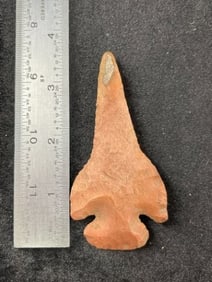3 & 5/8" Dovetail Drill Indian Artifact Arrowhead