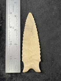 4 & 3/16" Dalton Indian Artifact Arrowhead