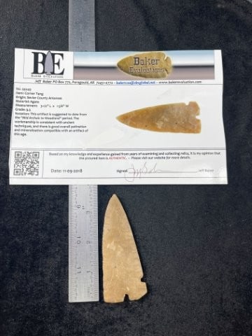 Cornertang with Jeff Baker COA Indian Artifact Arrowhead (1 of 6)