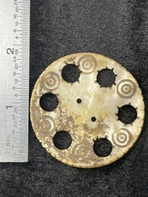 Shell Gorget Indian Artifact Arrowhead