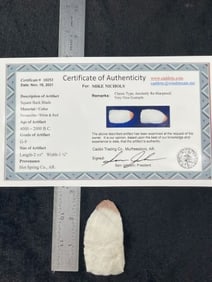 Square Back Knife with Sam Johnson COA