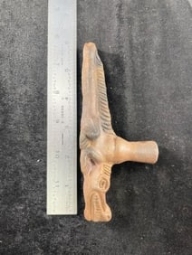 Alligator Pottery Pipe