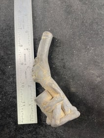 Human Effigy Pottery Pipe Indian Artifact Arrowhead