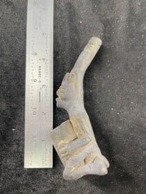 Human Effigy Pottery Pipe Indian Artifact Arrowhead