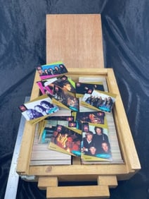 Wooden Box of Music/Singer/Band Cards