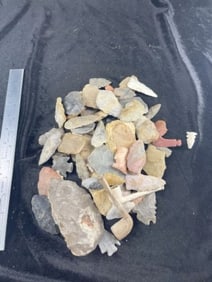 Group of Arrowheads, Trade Pipes, etc