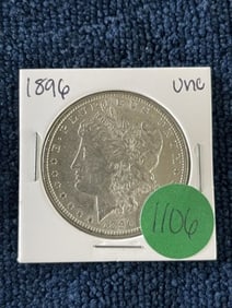 1896 UNC Morgan Silver Dollar Coin