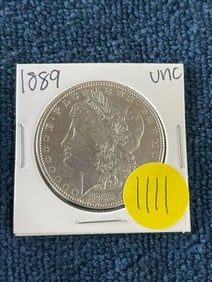 1889 UNC Morgan Silver Dollar Coin