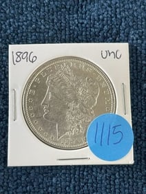1896 UNC Morgan Silver Dollar Coin