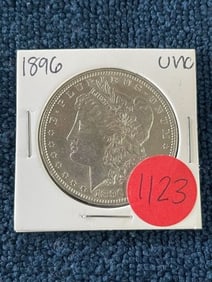 1896 UNC Morgan Silver Dollar Coin