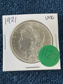 1921 UNC Morgan Silver Dollar Coin