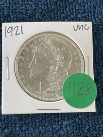 1921 UNC Morgan Silver Dollar Coin
