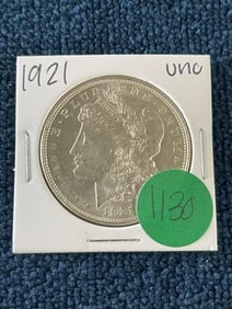 1921 UNC Morgan Silver Dollar Coin