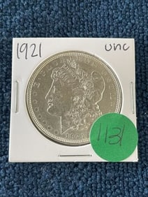 1921 UNC Morgan Silver Dollar Coin