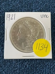 1921 UNC Morgan Silver Dollar Coin