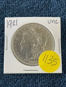 1921 UNC Morgan Silver Dollar Coin