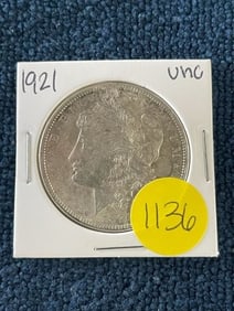 1921 UNC Morgan Silver Dollar Coin