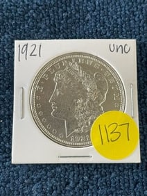 1921 UNC Morgan Silver Dollar Coin