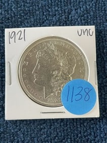 1921 UNC Morgan Silver Dollar Coin